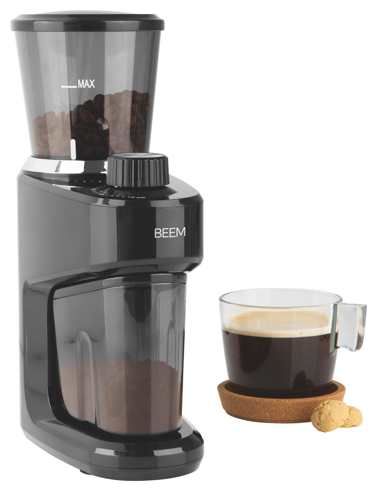 BEEM Kaffeemühle Grind-Intense 03980 B/H/L: ca. 19x28x10 cm ca. 150 W Grind-Intense - (10,00/19,00/28,00cm) - BEEM