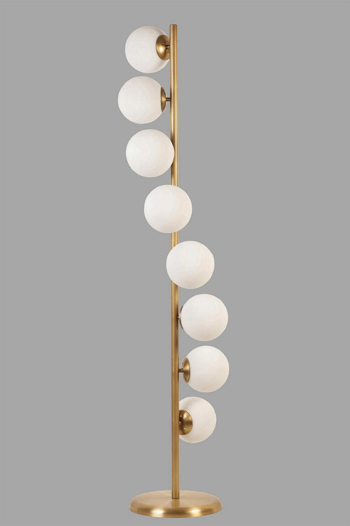 Opviq Stehleuchte weiß Metall Glas B/H/L: ca. 30x155x30 cm E27 8 Brennstellen Stehleuchte_8729-1 - weiß (30,00/30,00/155,00cm) - Opviq