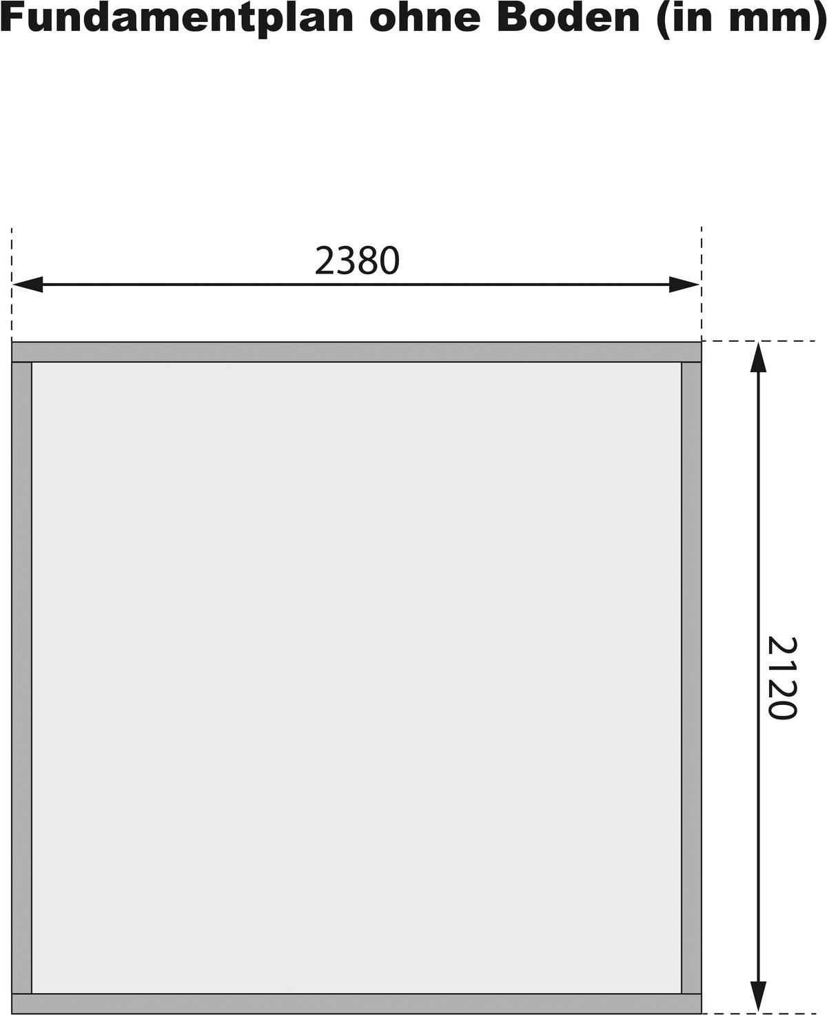 Karibu Gartenhaus Felipo 1 Terragrau B/H/T: ca. 242x217x211 cm Felipo 1 - Terragrau (242,00/217,00/211,00cm) - Karibu