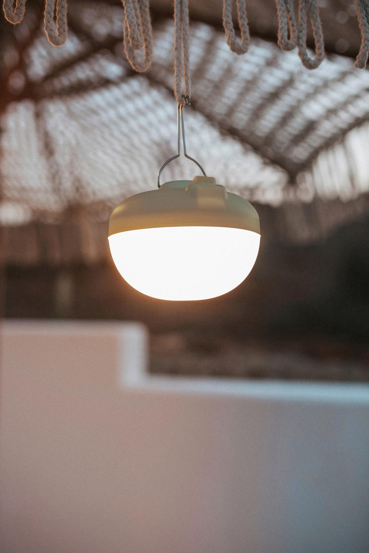 NewGarden LED-Außendekoleuchte weiß beige Kunststoff B/H/L: ca. 11x8,5x11 cm 1.0 Brennstellen CHERRY - beige/weiß (11,00/11,00/8,50cm) - NewGarden