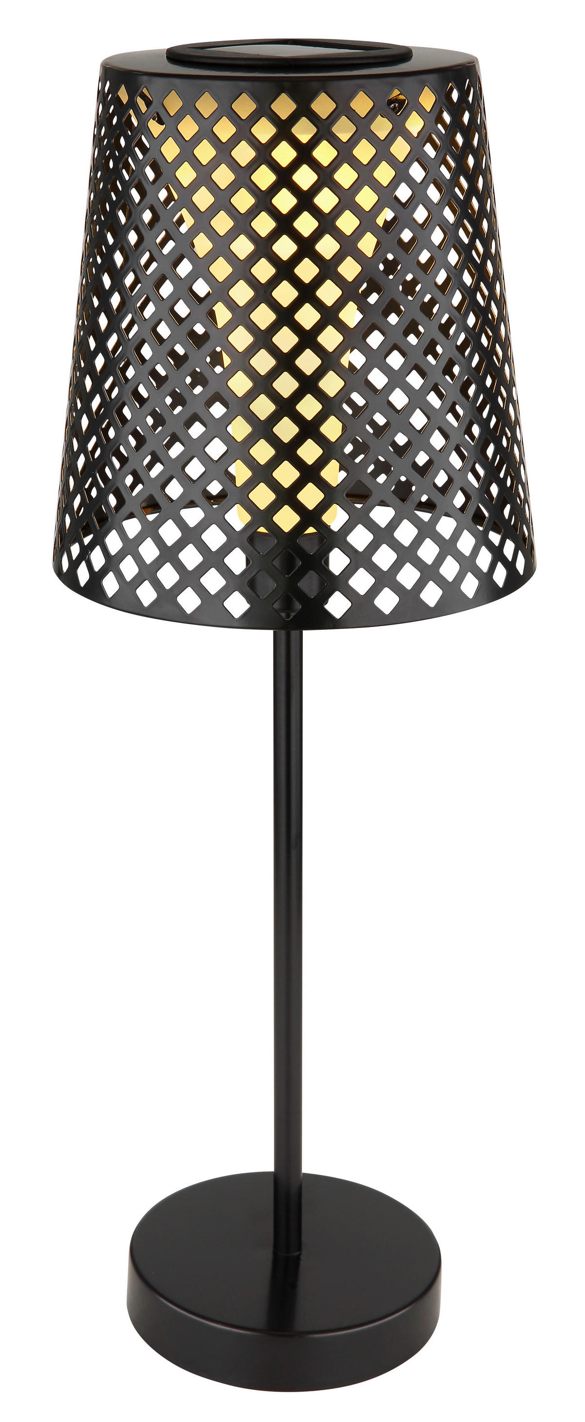 LED-Solarleuchte schwarz Metall H/D: ca. 50x18 cm SOLAR - schwarz (18,00/50,00cm) - GLOBO
