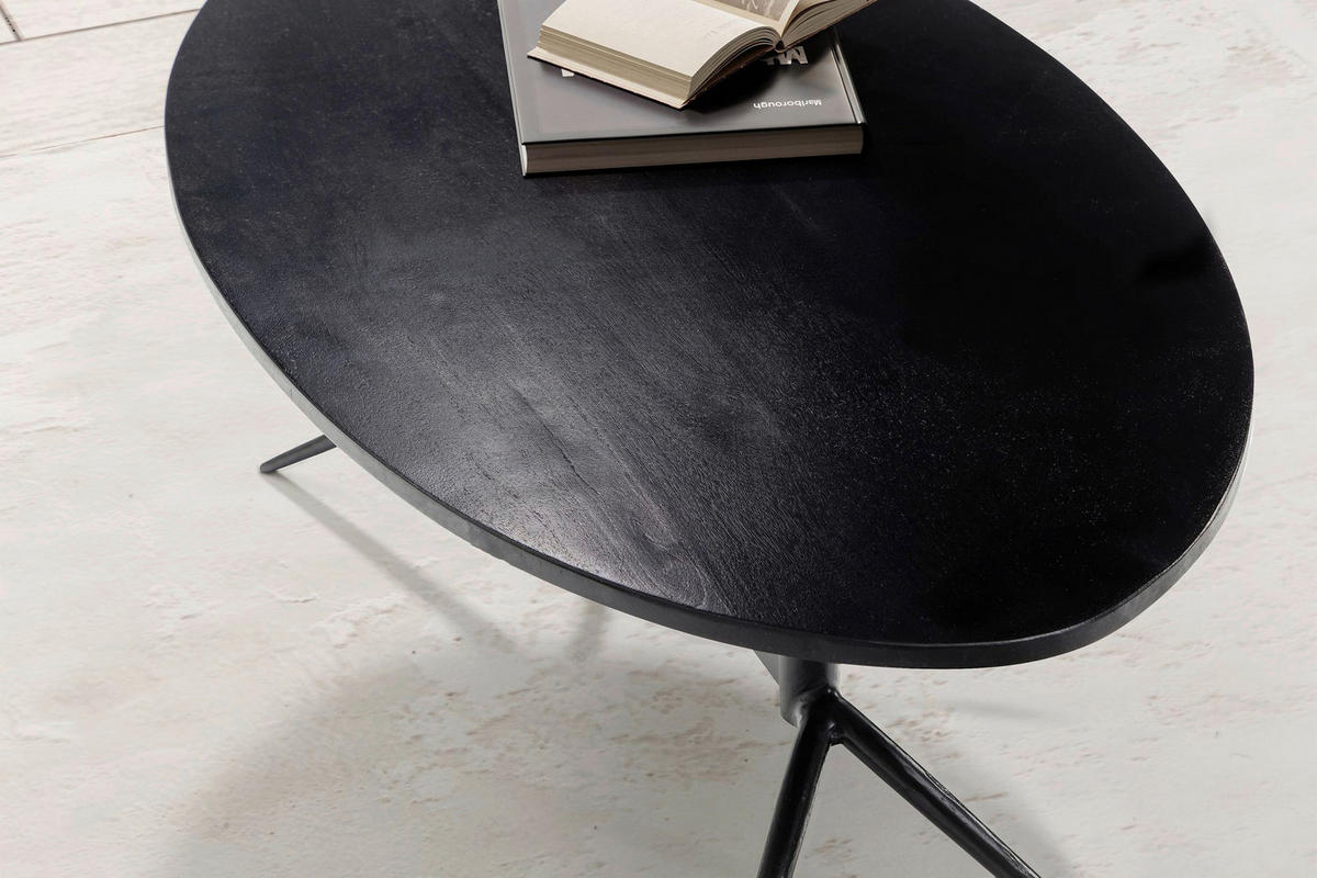 Couchtisch schwarz B/H/T: ca. 90x35x50 cm Couchtisch - schwarz (90,00/35,00/50,00cm) - Wohnling