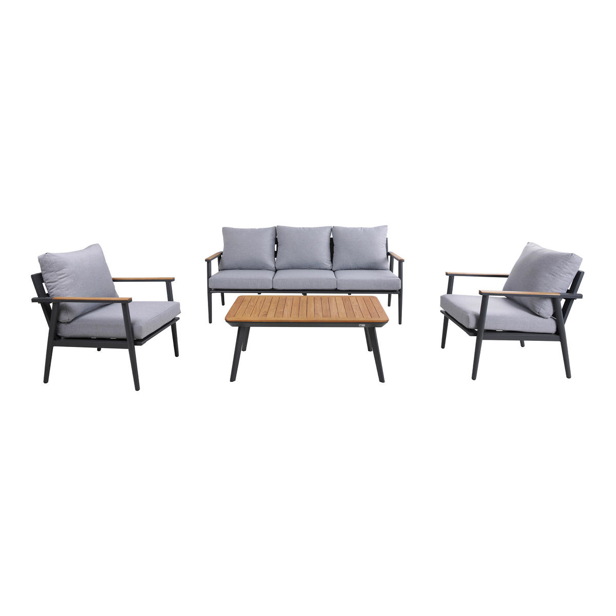 AXI Outdoor Living Loungeset Bibi braun Metall B/H/L: ca. 82,5x75,5x191,5 cm Bibi - braun/anthrazit (191,50/82,50/75,50cm) - AXI Outdoor Living