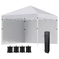 Outsunny Pavillon weiß Polyester B/H/L: ca. 297x297x274 cm Faltpavillon - weiß (274,00/297,00/297,00cm) - Outsunny