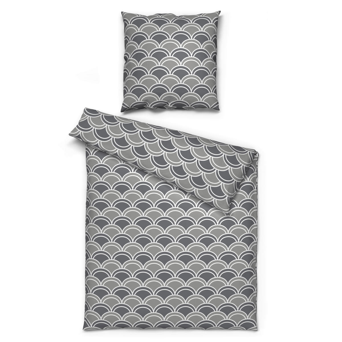 Microfaser Bettwäsche Bettwäsche_Microfaser Bogen grau - grau (135,00/200,00cm) - Sensation