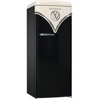 Gorenje VW-Retro-Kühlschrank OBRB615DBK schwarz B/H/L: ca. 59,5x152,5x66,1 cm Kühlschrank_VW-Retro OBRB615DBK - schwarz (66,10/59,50/152,50cm) - Gorenje