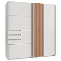 Schwebetürenschrank Coburg weiß Artisan Nachbildung B/H/T: ca. 180x198x65 cm Coburg - weiß (180,00/198,00/65,00cm)