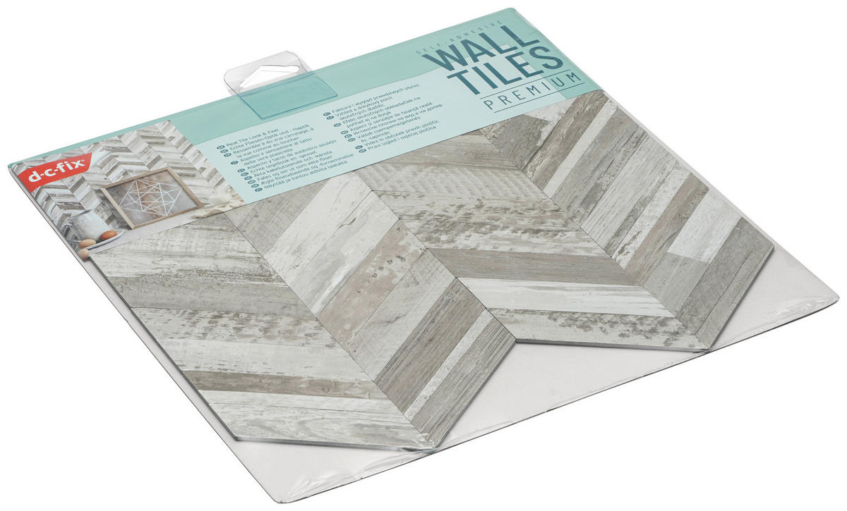 Wandfliesen grau B/L: ca. 25,3x29,7 cm Wandfliese_d-c-fix_selbstklebend - grau (25,30/29,70cm)
