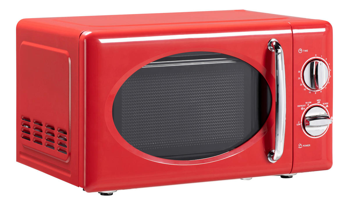POCOline Mikrowelle 20MX30-L rot Metall B/H/T: ca. 45x26x35 cm ca. 20 l Mikrowelle_Neapel - rot (45,00/26,00/35,00cm) - POCOline