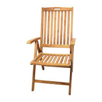 VCM Gartenstuhl braun Teakholz B/H/T: ca. 56x110x75 cm Gartenstuhl - braun (56,00/110,00/75,00cm) - VCM