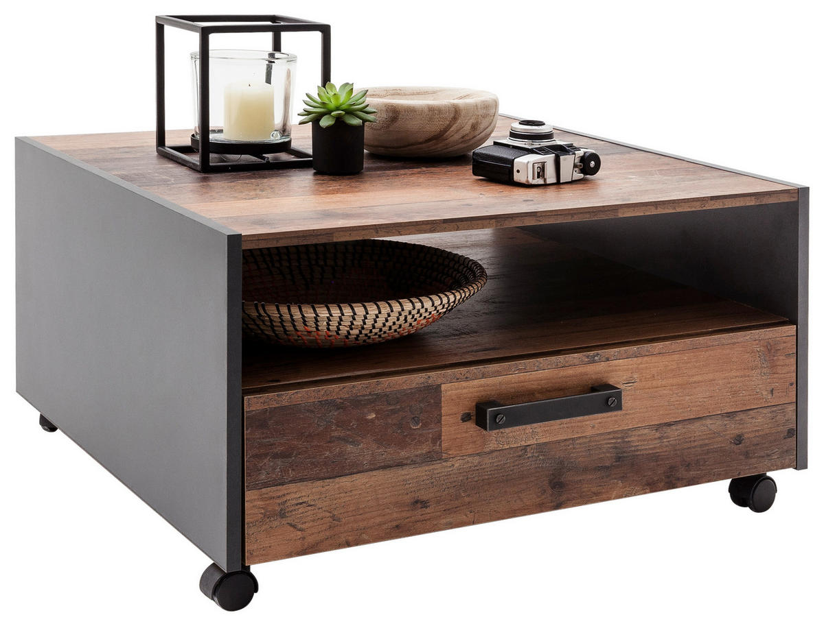 Couchtisch Universal Old Wood Nachbildung B/H/T: ca. 70x40x70 cm Universal - (70,00/40,00/70,00cm) - Trendteam