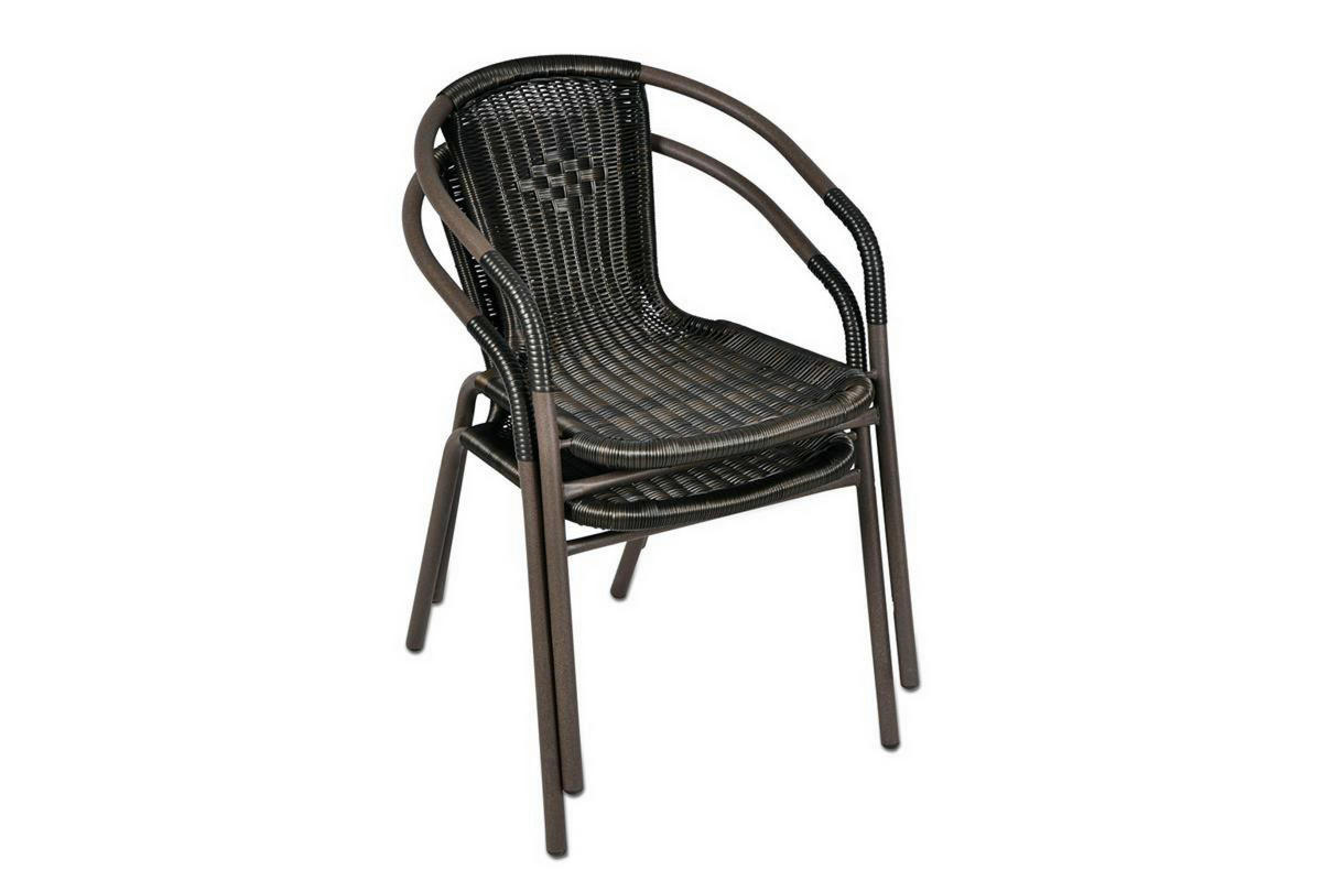 VCM Balkon-Set braun Polyrattan B/H: ca. 53x73 cm Balkonset - braun (53,00/73,00cm) - VCM