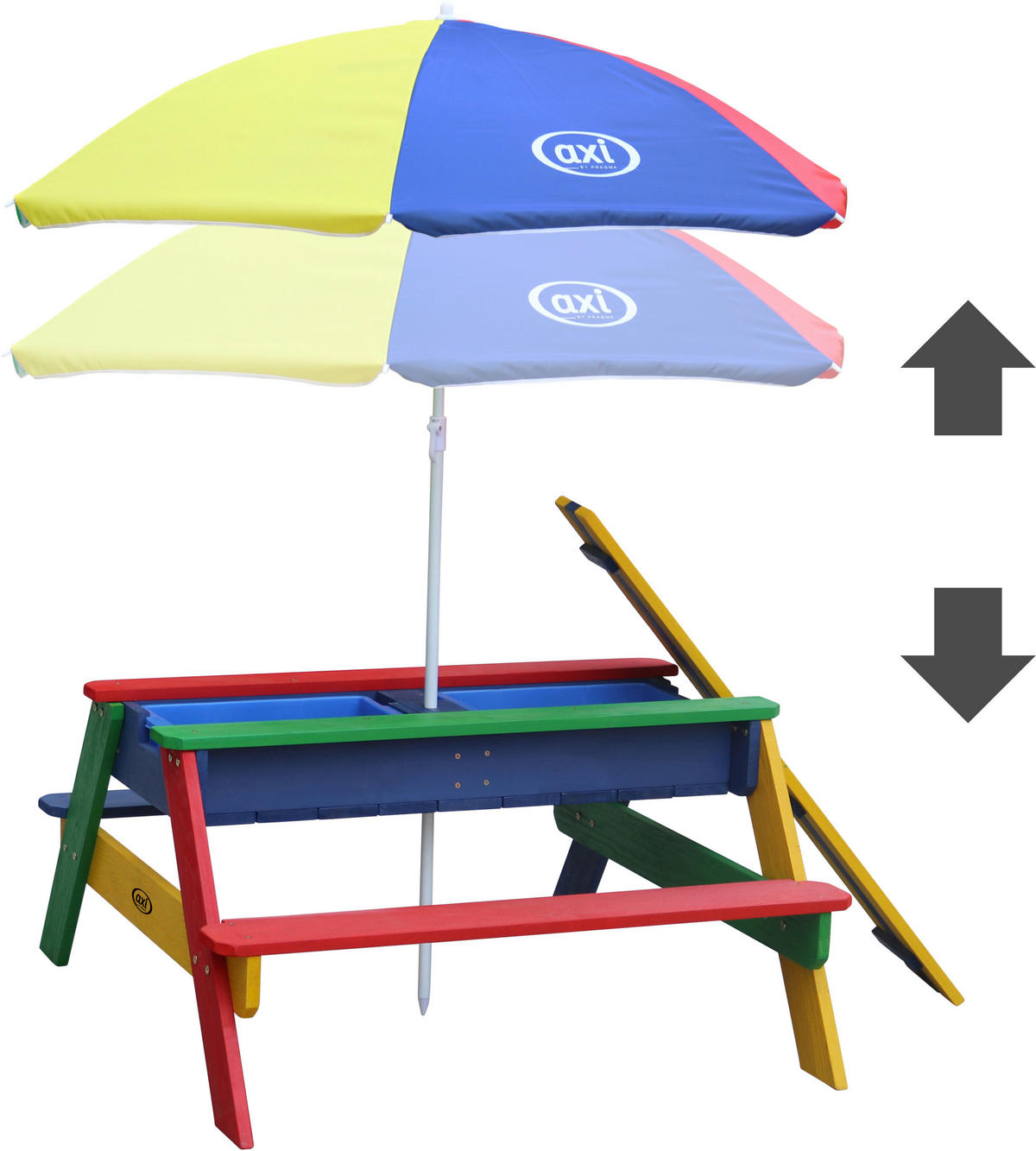 AXI Sand & Wassertisch Nick bunt B/H/L: ca. 98x49x95 cm Nick - bunt (95,00/98,00/49,00cm) - AXI