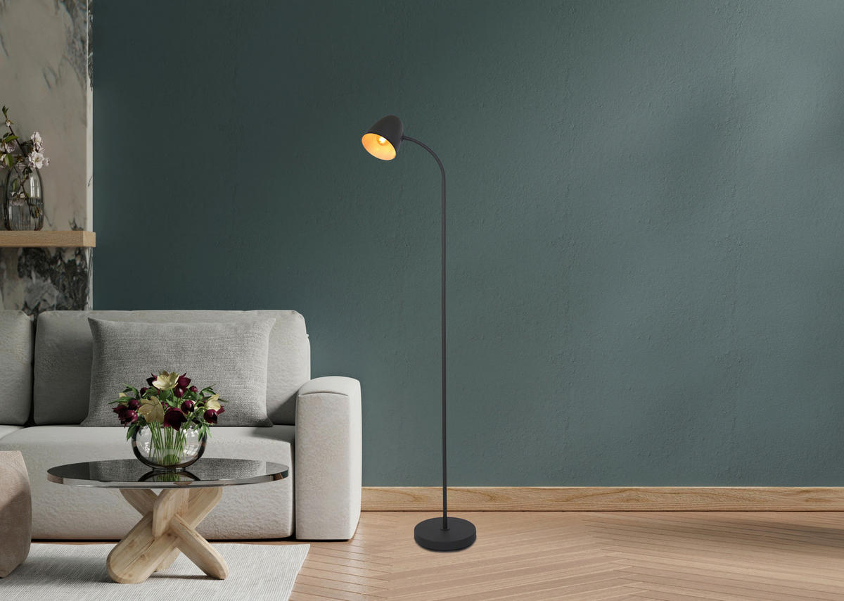 Nowa Stehleuchte 40870108 schwarz Metall B/H/T: ca. 37x140x20 cm E14 1 Brennstellen JASON - schwarz (37,00/140,00/20,00cm) - Nowa