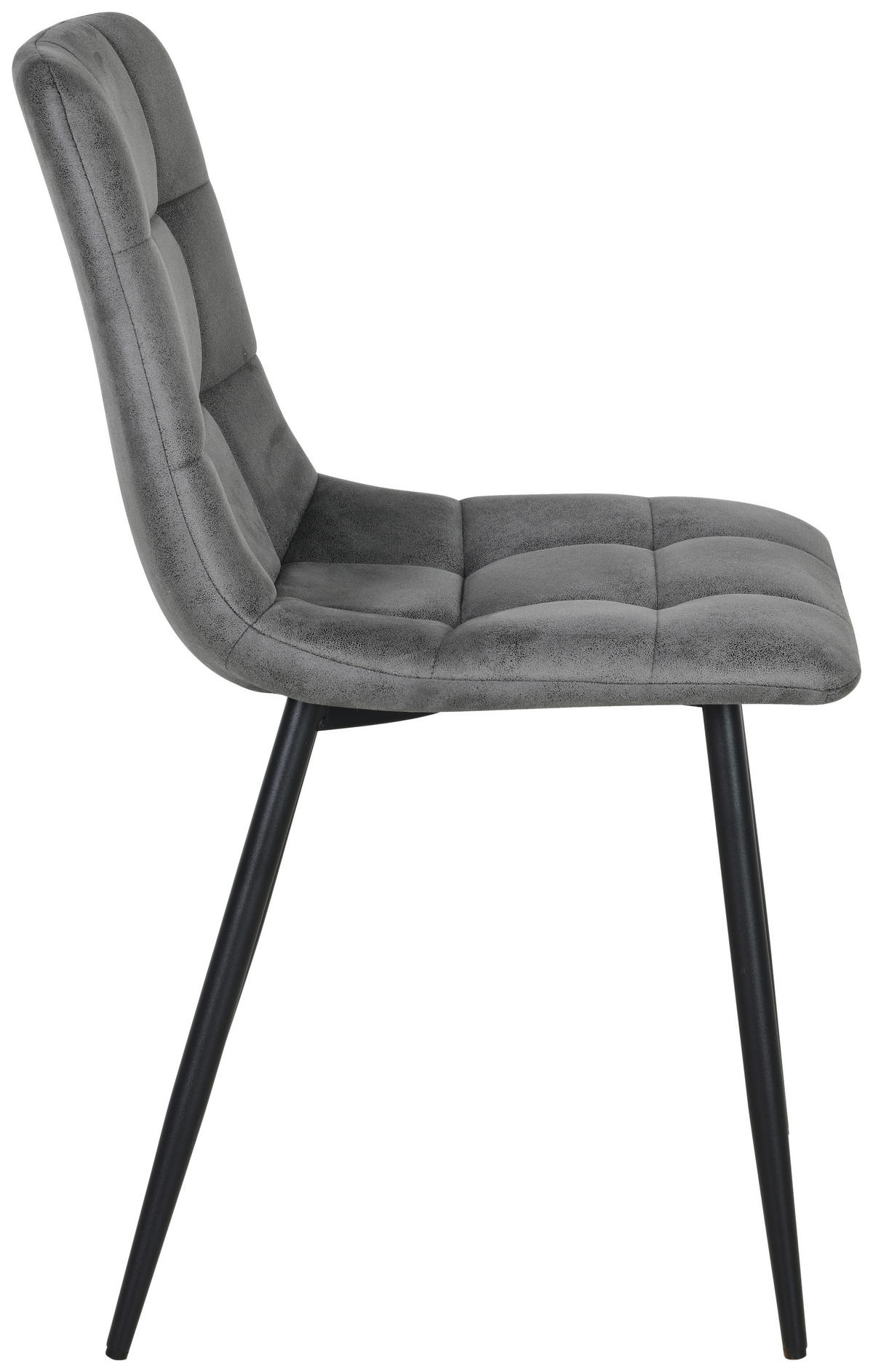 Stuhl Lech dunkelgrau Microfaser B/H/T: ca. 45x88x53,5 cm Lech - schwarz/dunkelgrau (45,00/88,00/53,50cm)