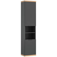 Badhängeschrank Nuaro anthrazit Nox Oak Nachbildung B/H/T: ca. 35x161x31 cm Nuaro - anthrazit (35,00/161,00/31,00cm) - xonox.home