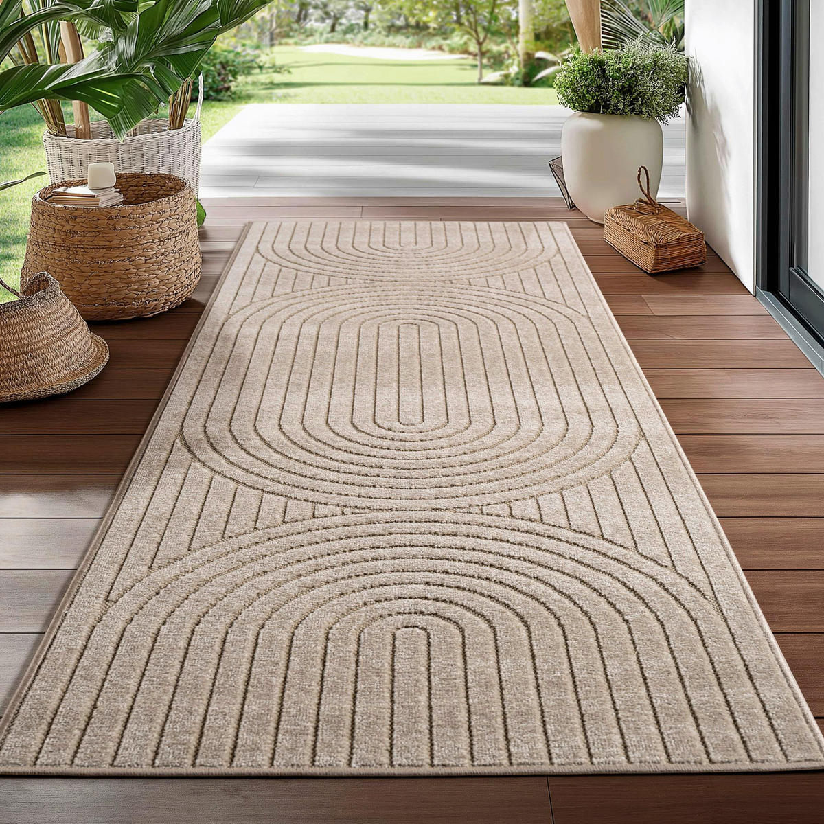 Ayyildiz In-/Outdoor-Teppich NOVA beige B/L: ca. 80x250 cm NOVA - beige (80,00/250,00cm) - Ayyildiz