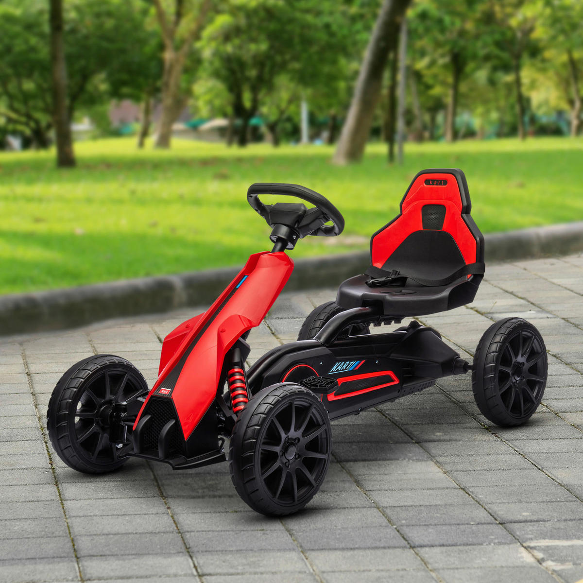 HOMCOM Go Kart rot B/H/L: ca. 58x58,5x100 cm Go Kart - rot (100,00/58,00/58,50cm) - HOMCOM