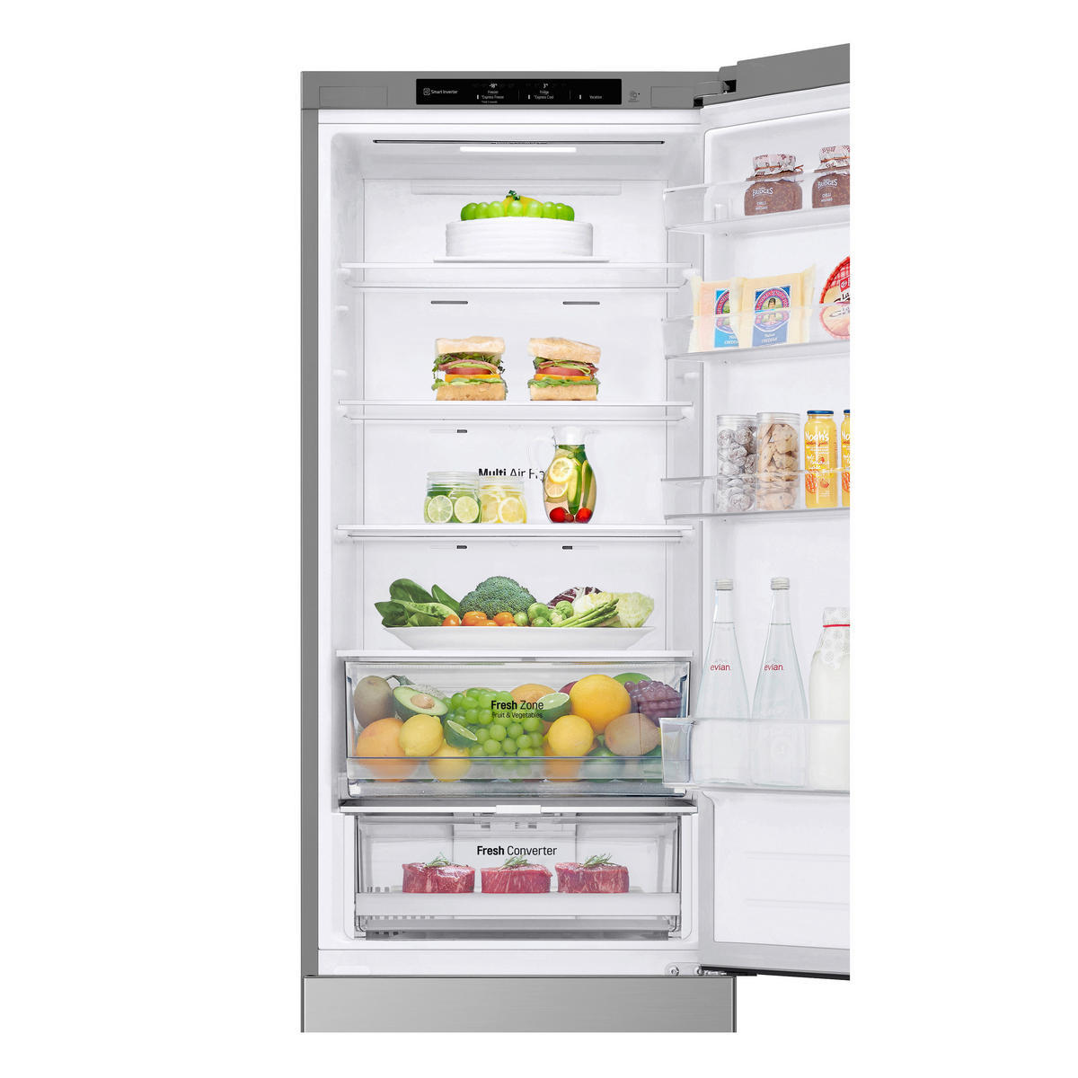 LG Kühl-/Gefrierkombination GBV22NCCPY Inox B/H/T: ca. 59,5x203x67,5 cm Kühl-/Gefrierkombi GBV22NCCPY - Inox (59,50/203,00/67,50cm) - LG