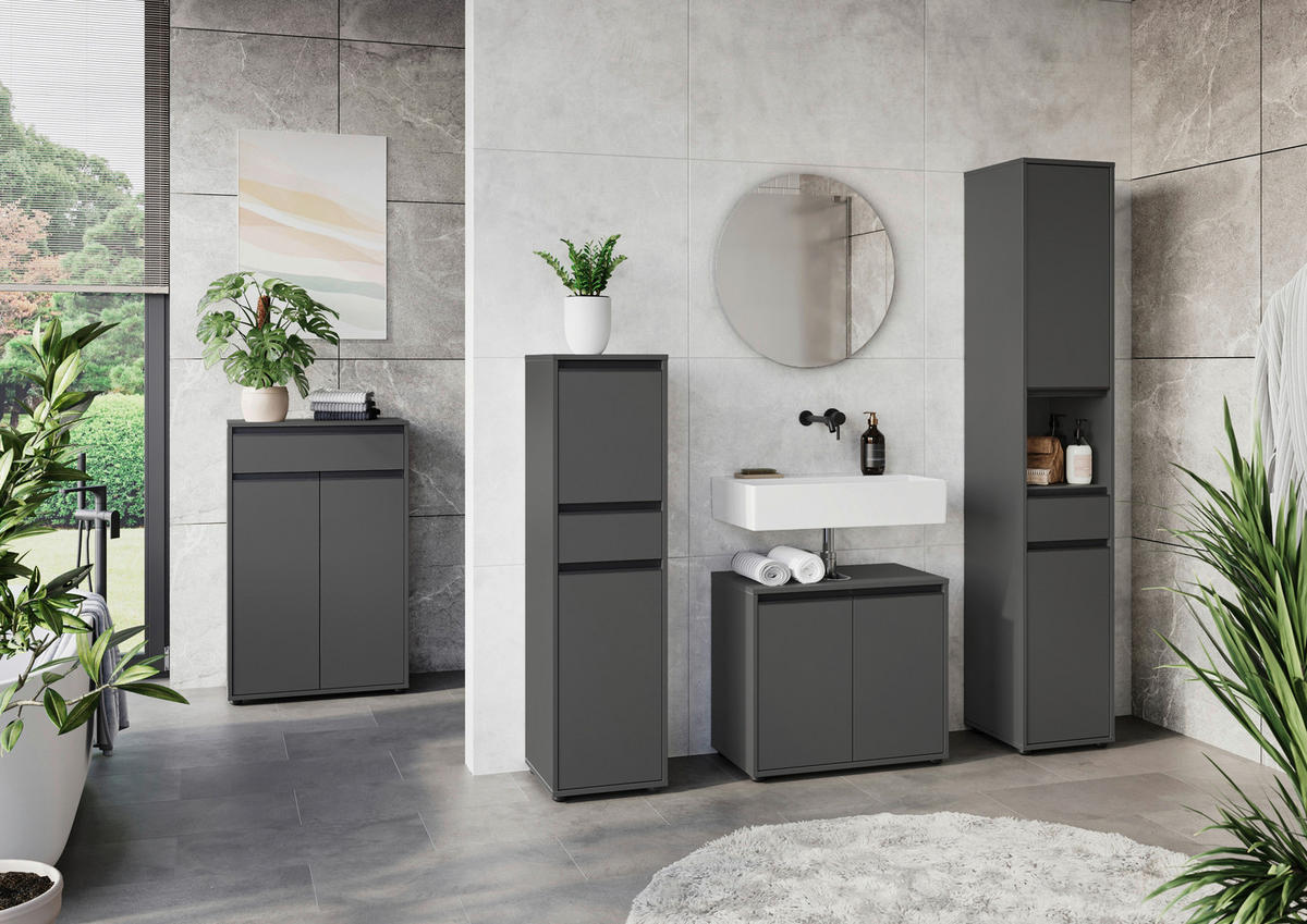 Hochschrank 2203-547 Graphit B/H/T: ca. 33x181x34 cm 2203-547 - Graphit (33,00/181,00/34,00cm) - Germania