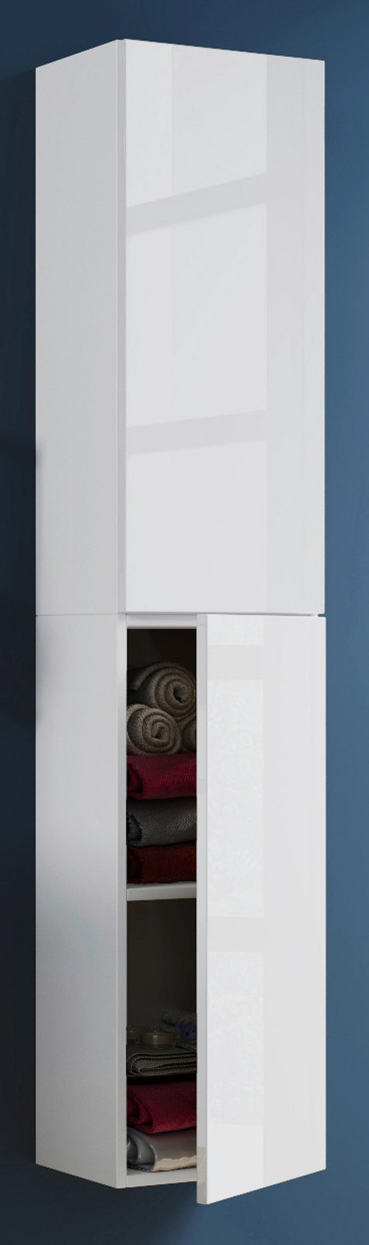 Hochschrank Lendas weiß B/H/T: ca. 33x150x22 cm Lendas - weiß (33,00/150,00/22,00cm) - VCM Möbel