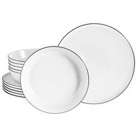 CreaTable Kaffeeservice Chef Collection weiß Porzellan 12 tlg. Chef Collection - weiß - CreaTable