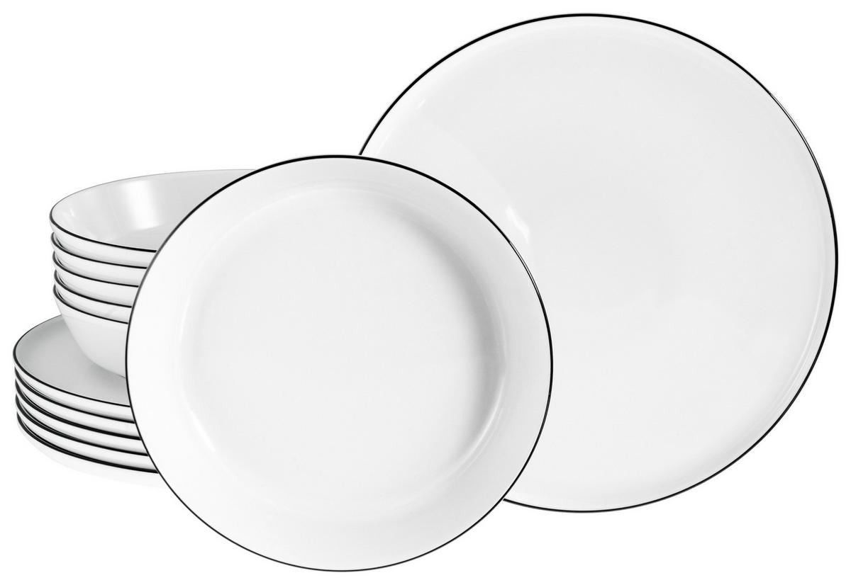 CreaTable Kaffeeservice Chef Collection weiß Porzellan 12 tlg. Chef Collection - weiß - CreaTable
