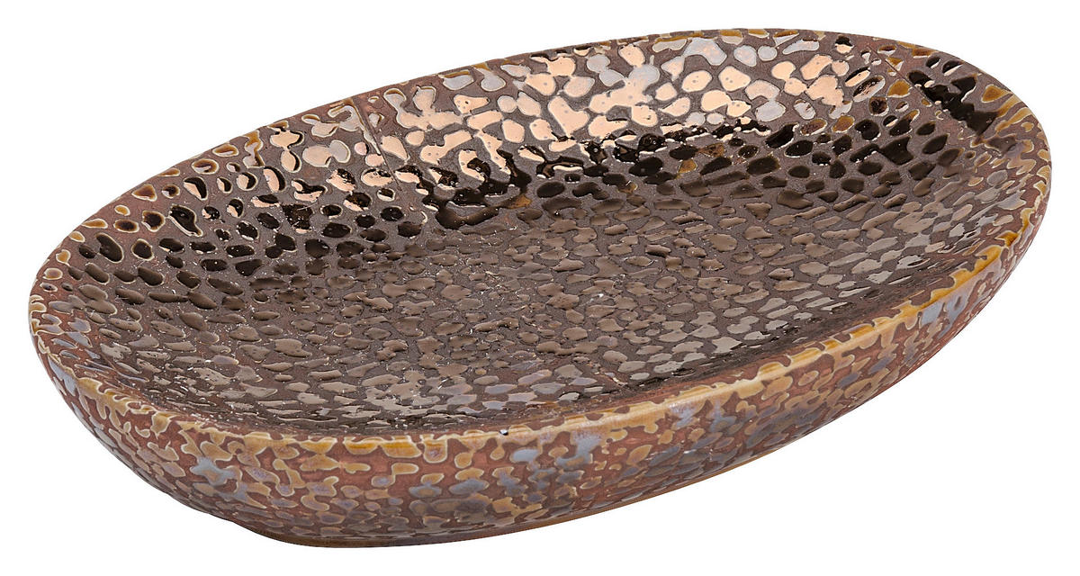 Seifenablage braun Keramik B/H/L: ca. 13,6x2x10 cm Seifenablage_Marrakesh_Wenko - braun (10,00/13,60/2,00cm) - Wenko