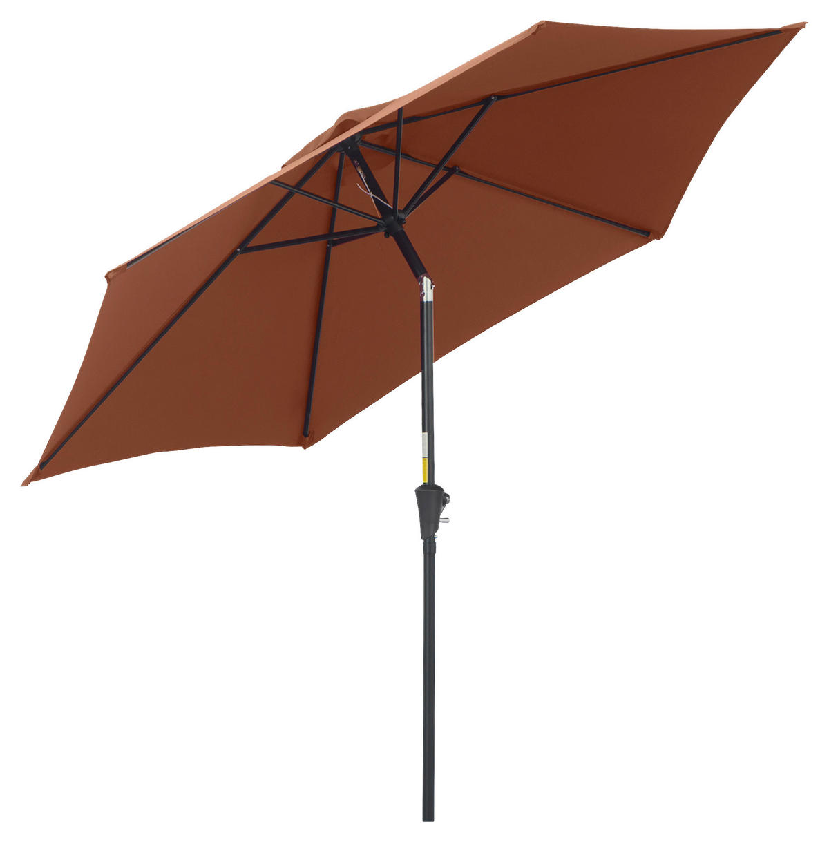 Outsunny Sonnenschirm braun Stahl H/D: ca. 235x270 cm Sonnenschirm - braun (270,00/235,00cm) - Outsunny