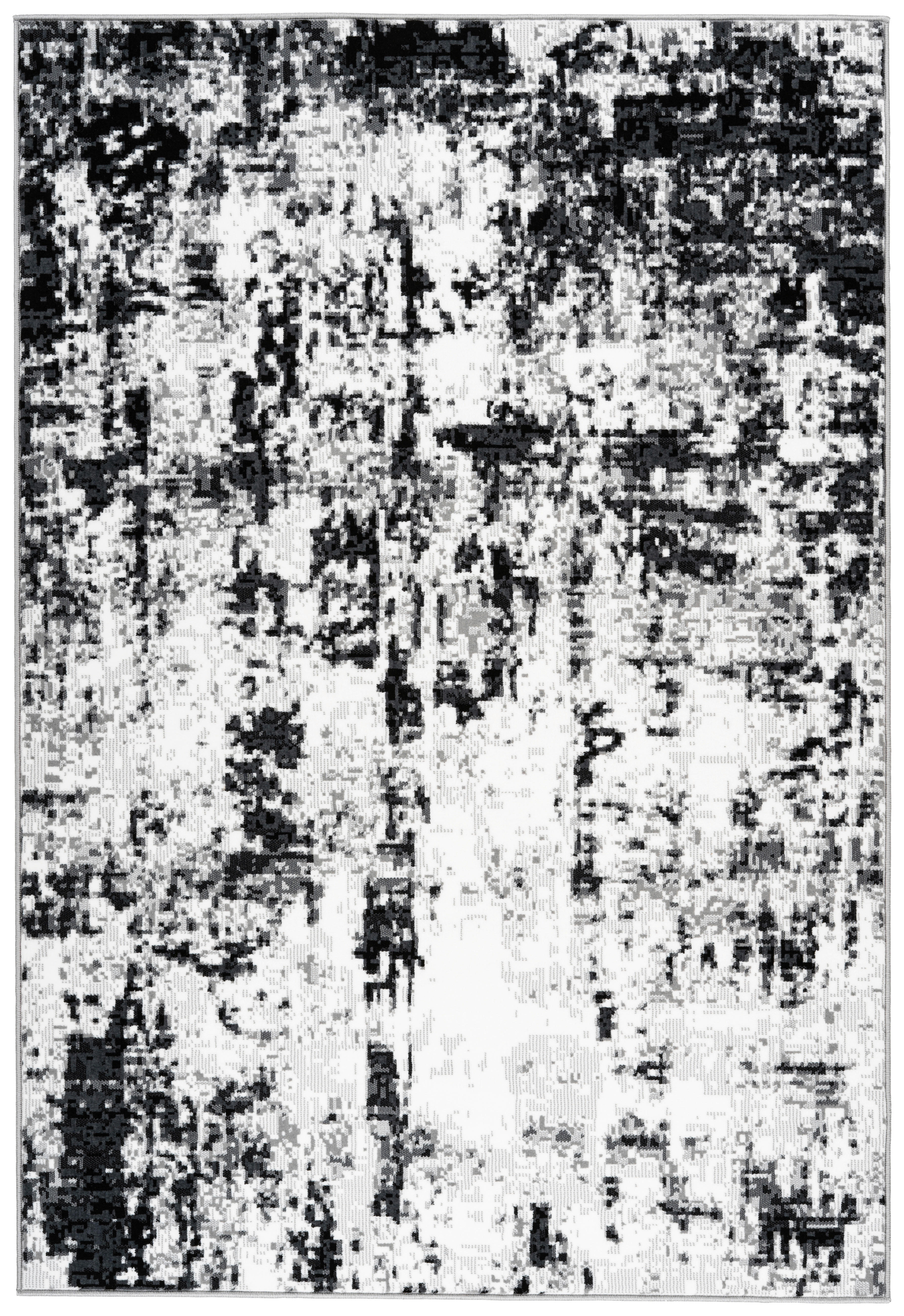 Kayoom Kurzflorteppich Esperanto 825 weiß B/L: ca. 120x170 cm Esperanto 825 - weiß/grau (120,00/170,00cm) - Kayoom