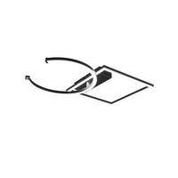 Reality Deckenleuchte R62162432 Pivot mattschwarz Metall B/H/T: ca. 42x7x54 cm Pivot - mattschwarz (42,00/7,00/54,00cm) - Reality