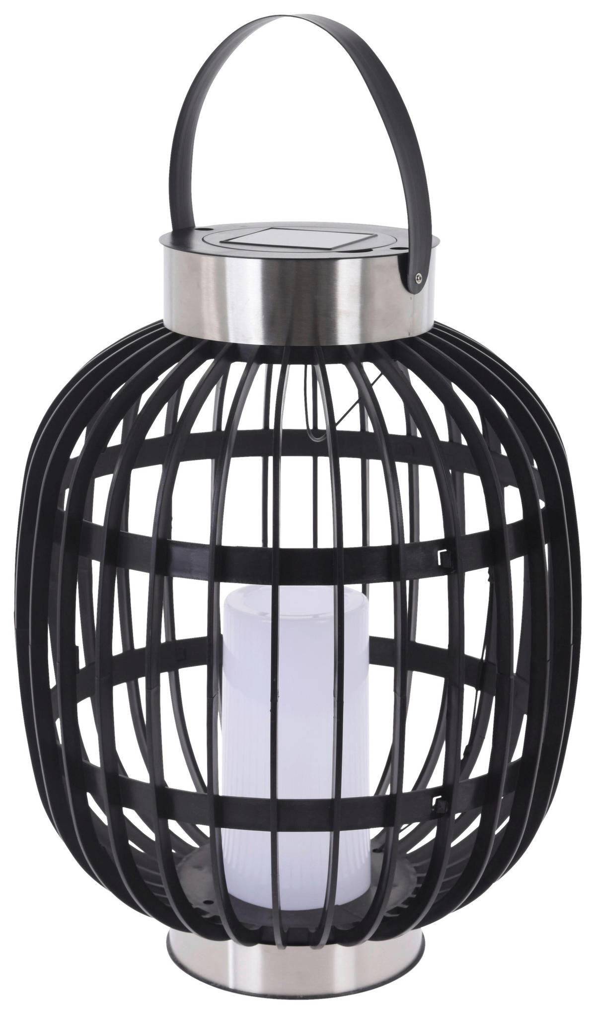 Solarlaterne schwarz Polypropylen B/H/L: ca. 35x35x46 cm Solarlaterne - schwarz (46,00/35,00/35,00cm)