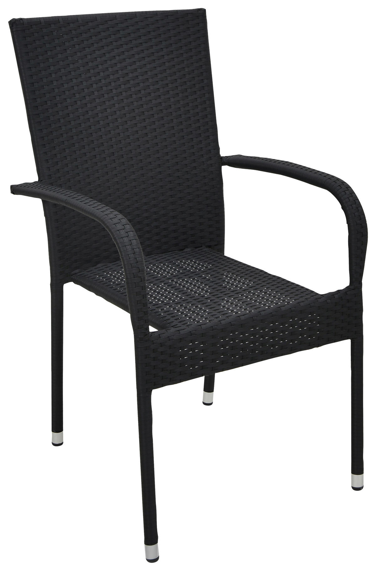 POCOline Gartenstuhl Haiti schwarz Stahlrohr B/H/L: ca. 56x93x66 cm Haiti - schwarz (66,00/56,00/93,00cm) - POCOline