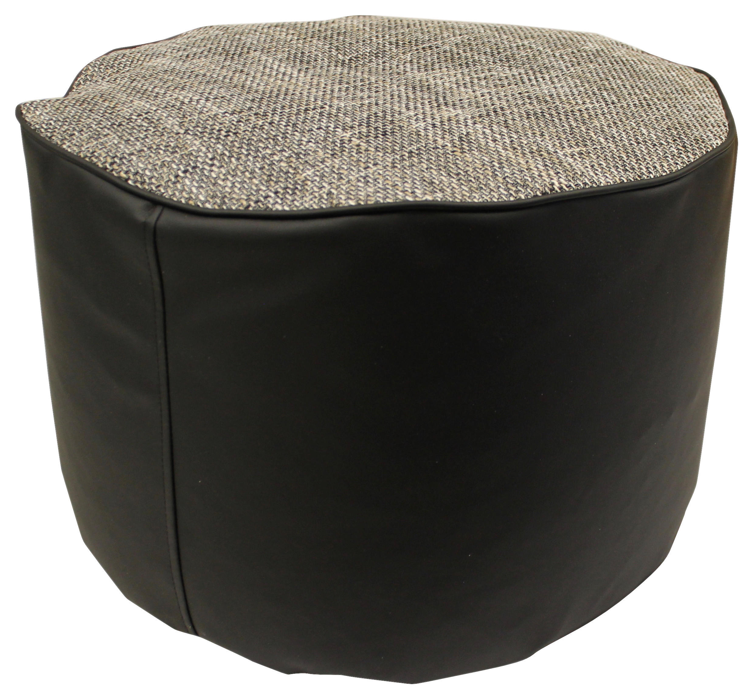 Sitzkissen Pouf schwarz grau B/H/T: ca. 55x37x55 cm Pouf - schwarz/grau (55,00/37,00/55,00cm)