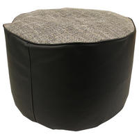 Sitzkissen Pouf schwarz grau B/H/T: ca. 55x37x55 cm Pouf - schwarz/grau (55,00/37,00/55,00cm)