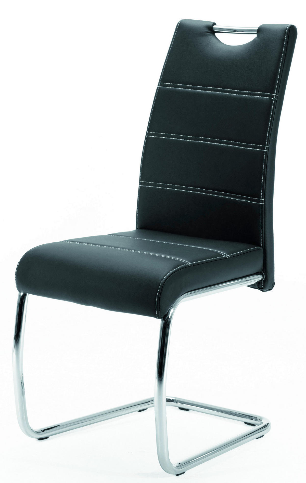 Schwingstuhl Flora schwarz Kunstleder B/H/T: ca. 43x98x59 cm Flora - schwarz/Chrom (43,00/98,00/59,00cm)