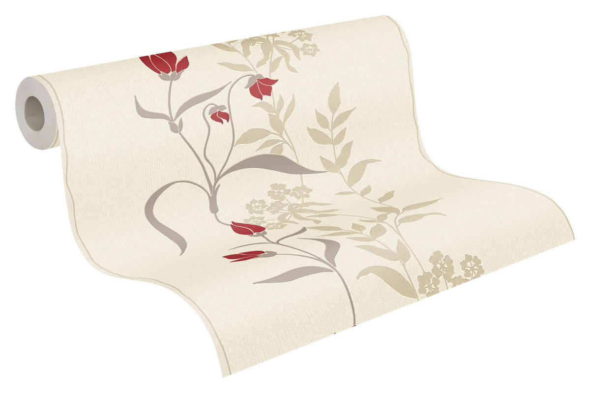 Livingwalls Vliestapete Best of Vlies Floral creme B/L: ca. 53x1005 cm Best of Vlies - creme (53,00/1005,00cm) - Livingwalls
