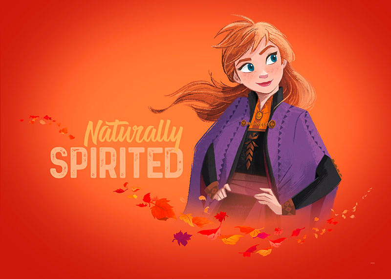 Komar Wandbild Frozen 2 Anna Autumn Spirit Disney B/L: ca. 70x50 cm günstig online kaufen