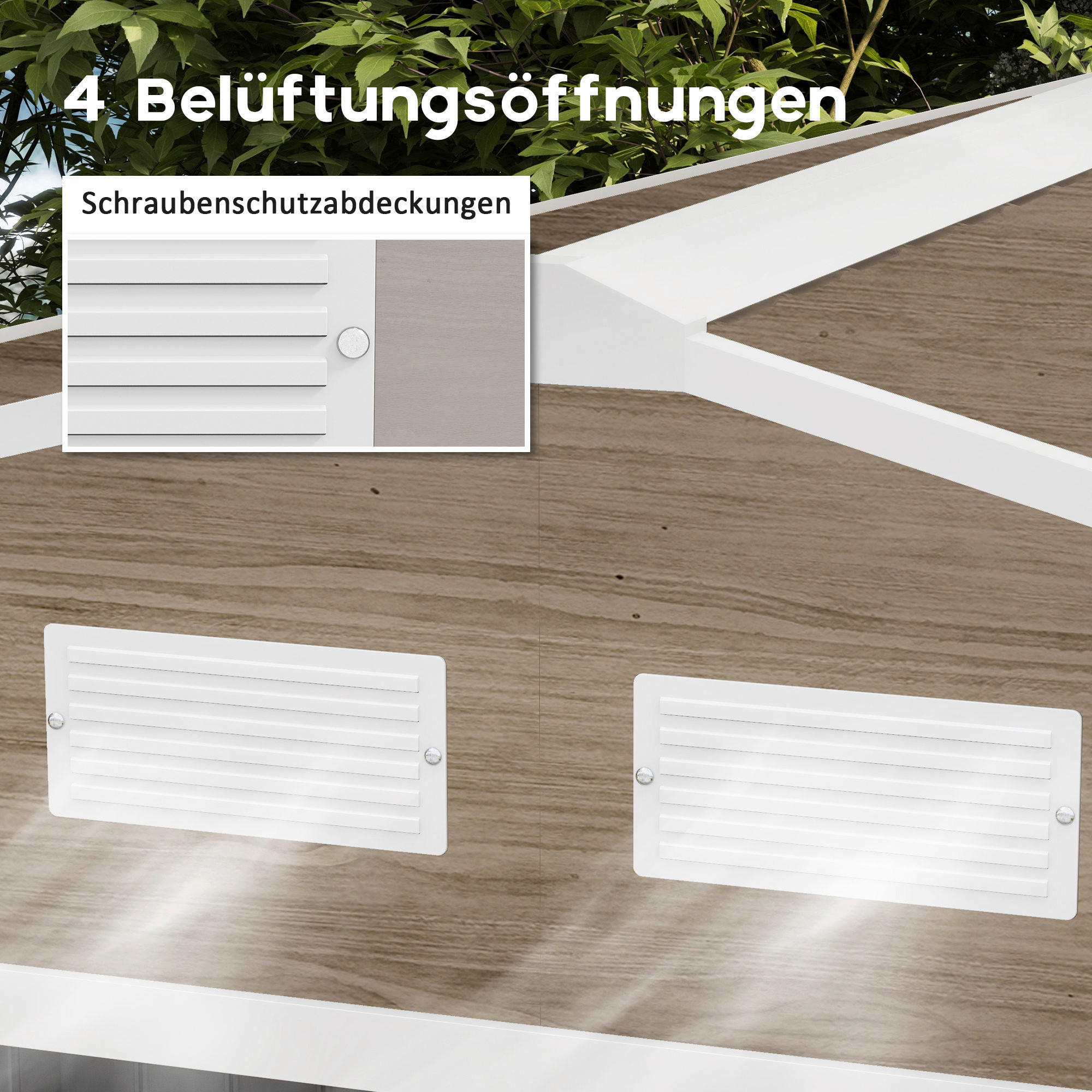 Outsunny Gerätehaus braun Stahl B/H/L: ca. 195x192x277 cm Gerätehaus - braun (277,00/195,00/192,00cm) - Outsunny