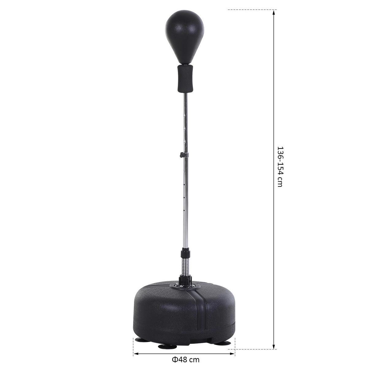 HOMCOM Punchingballset schwarz Stahl H/D: ca. 154x48 cm Punchingballset - rot/schwarz (48,00/154,00cm) - HOMCOM