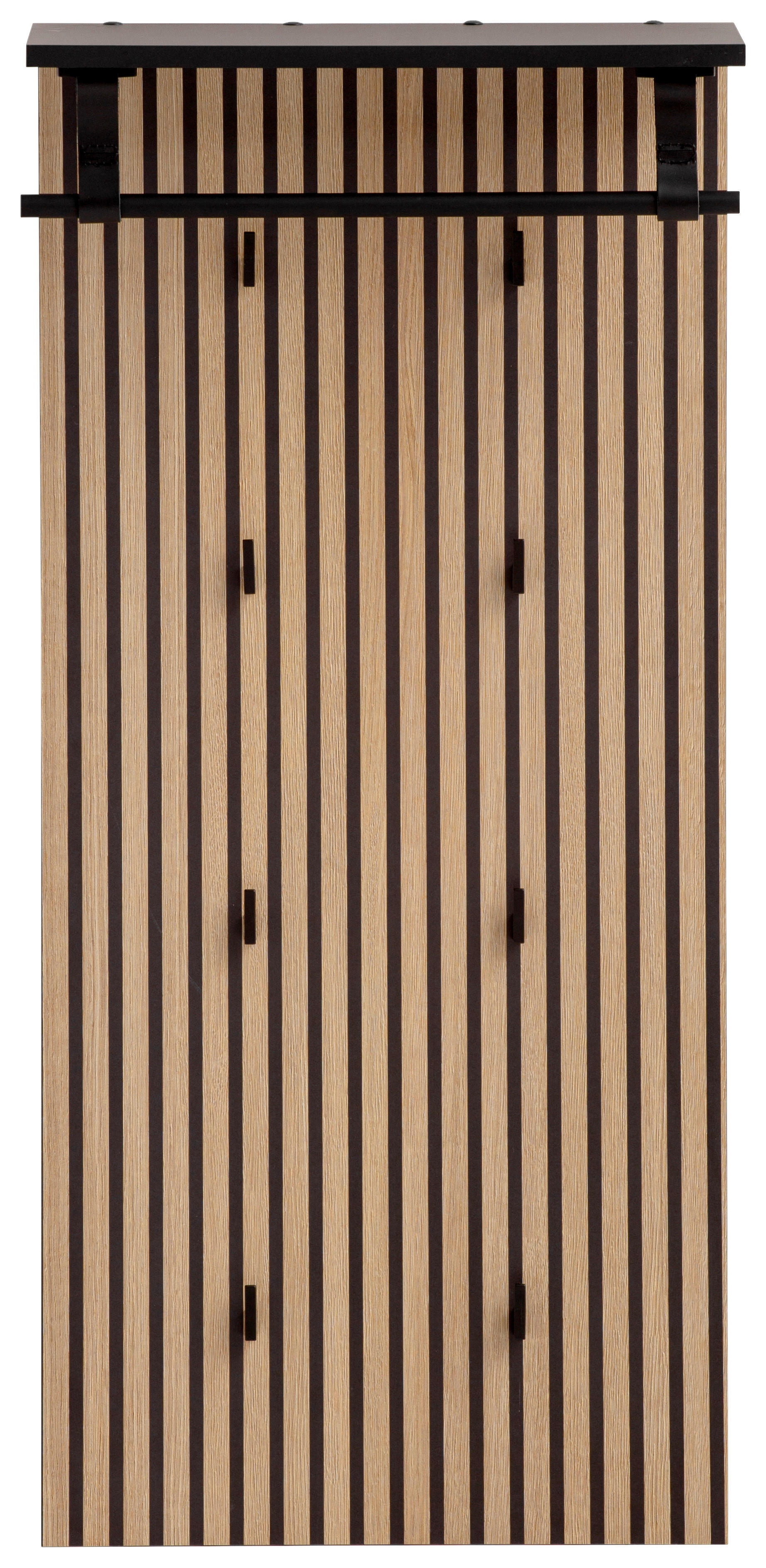 Wandpaneel Hank schwarz matt B/H/T: ca. 50x110,6x20,9 cm