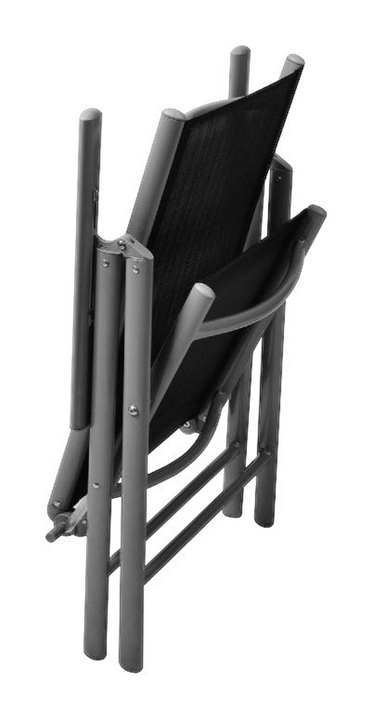 VCM Klappsessel 4er Set schwarz Aluminium B/H/T: ca. 56x105x65 cm 4er Set - schwarz (56,00/105,00/65,00cm) - VCM