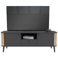 Lowboard PURE grau Eiche Artisan Nachbildung B/H/T: ca. 138x50x40 cm PURE - Eiche/grau (138,00/50,00/40,00cm) - xonox.home