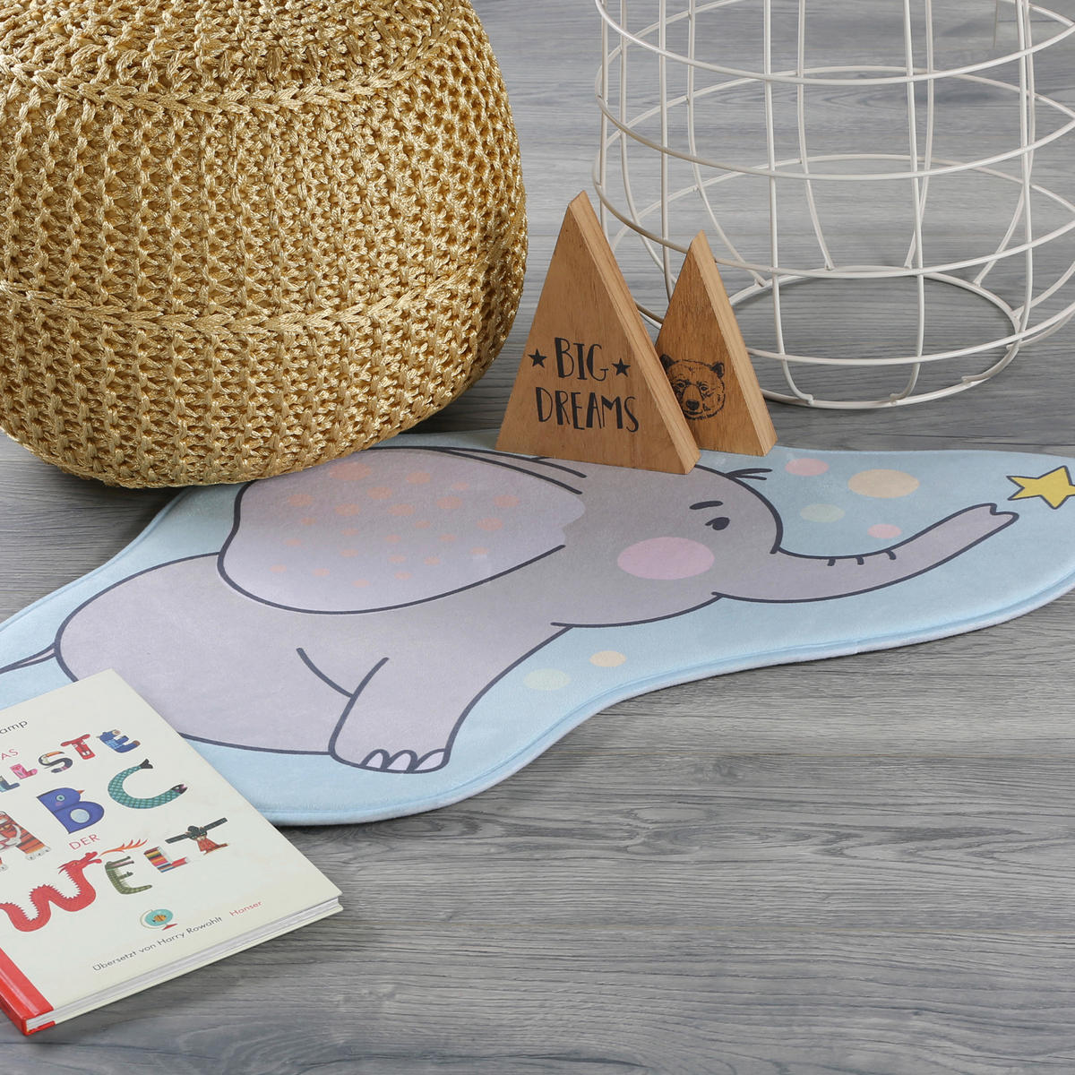 Obsession Teppich My Ibo Kids hellblau B/L: ca. 65x60 cm My Ibo Kids - hellblau (65,00/60,00cm) - Obsession