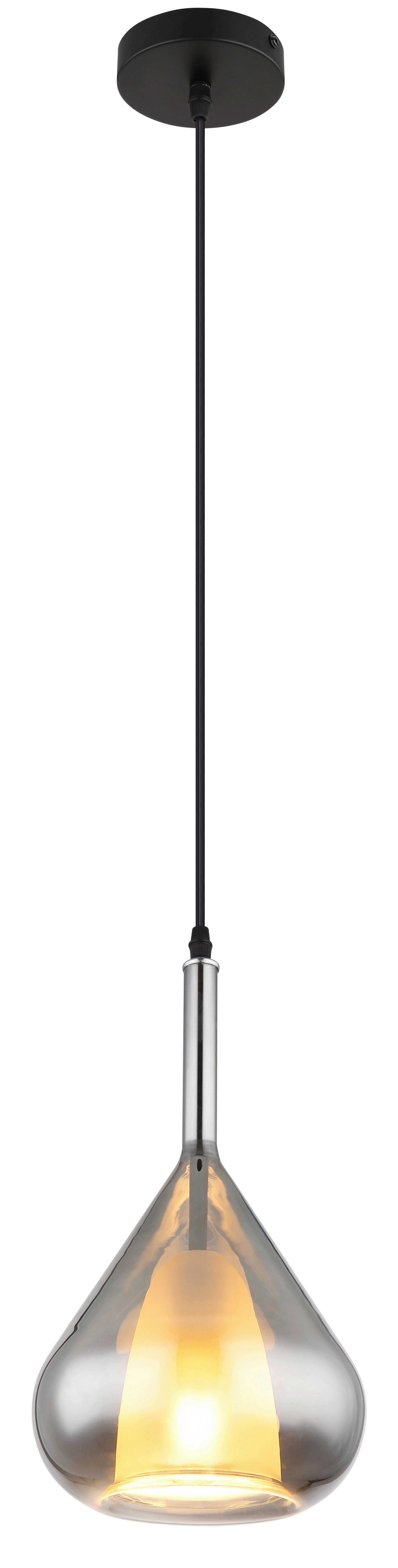 GLOBO Pendelleuchte schwarz Metall H/D: ca. 150x20 cm E27 1 Brennstellen GEEKY - schwarz (20,00/150,00cm) - GLOBO