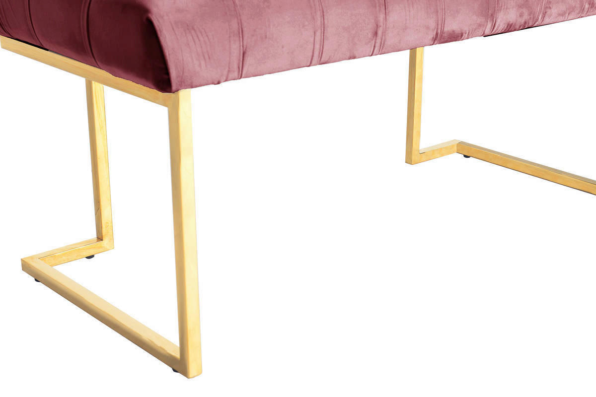 Sitzbank Rare 201 altrosa B/H/T: ca. 47x48x100 cm Rare 201 - gold/altrosa (47,00/48,00/100,00cm) - 360 Living