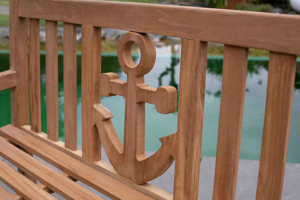 deVries Gartenbank Woodie natur Teakholz B/H/T: ca. 120x89x60 cm Woodie - natur (120,00/89,00/60,00cm) - deVries