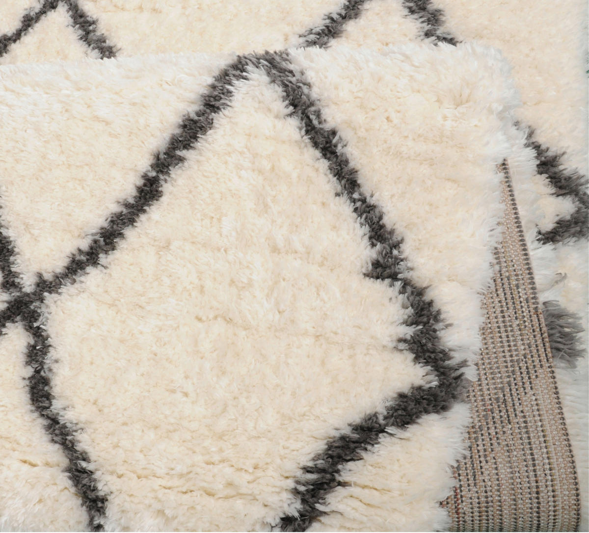 Merinos Teppich Floki Moroccan creme D: ca. 200 cm Floki Moroccan - creme/grau (200,00cm) - Merinos