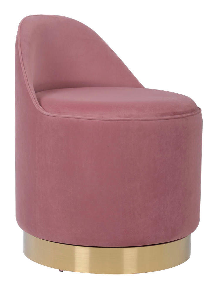 Hocker Viktor 100 altrosa Samt H/D: ca. 68x52 cm Viktor 100 - gold/altrosa (52,00/68,00cm) - 360 Living
