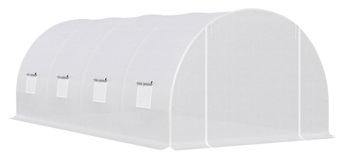 Outsunny Foliengewächshaus B/H/L: ca. 300x200x600 cm Foliengewächshaus m. Fenster 845-12 - (600,00/300,00/200,00cm) - Outsunny